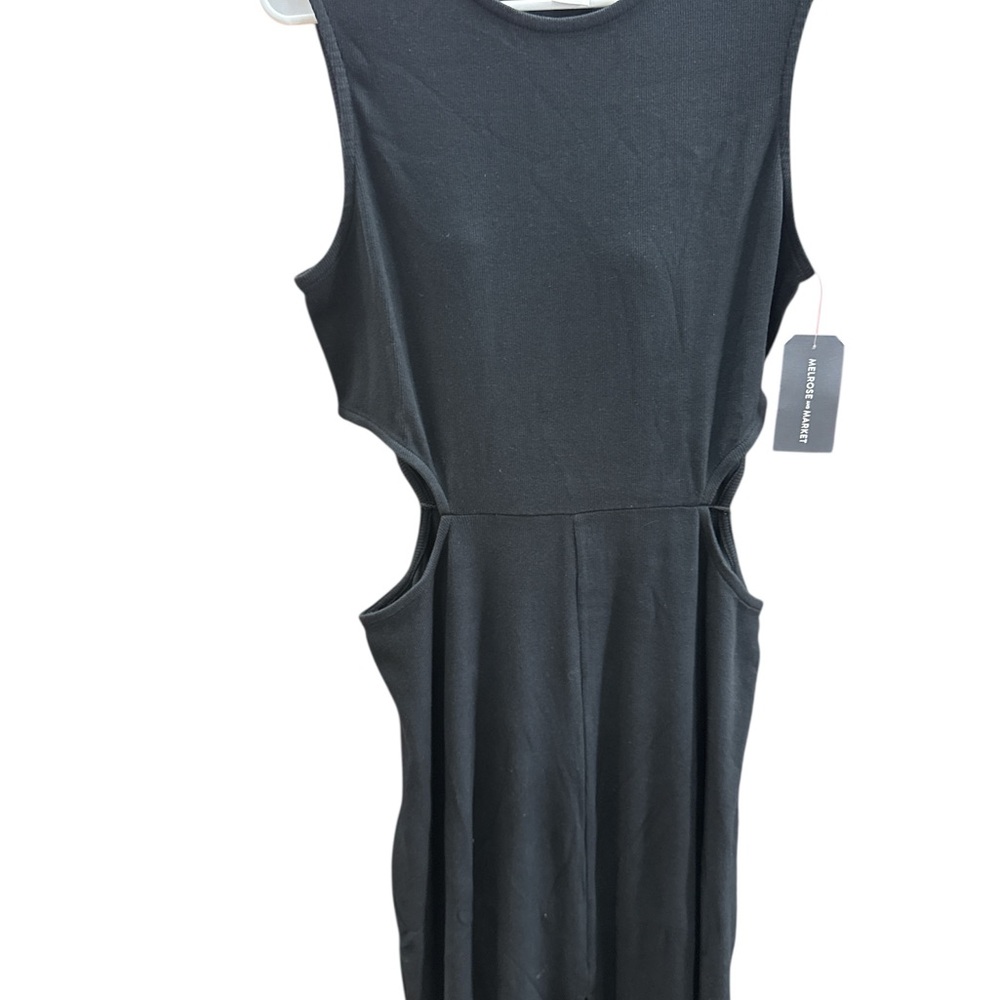 Melrose and Market Black Sleeveless Cutout Maxi Dress